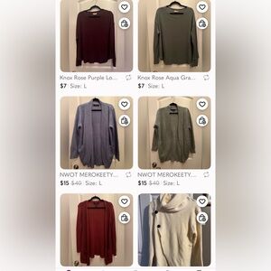 Bundle of 6 Women's Sweaters size L/M